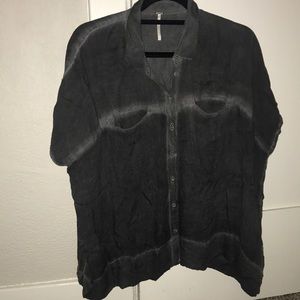 Short sleeve button up free People top